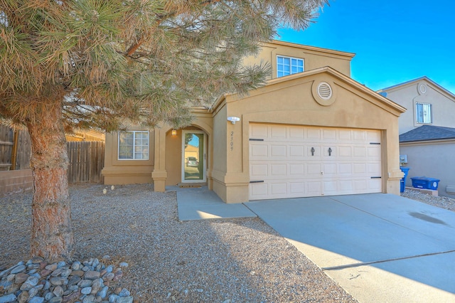 view of front of house featuring a garage