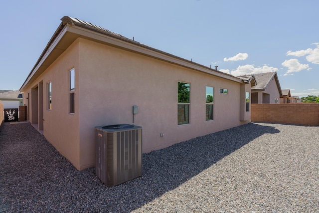 view of property exterior featuring cooling unit