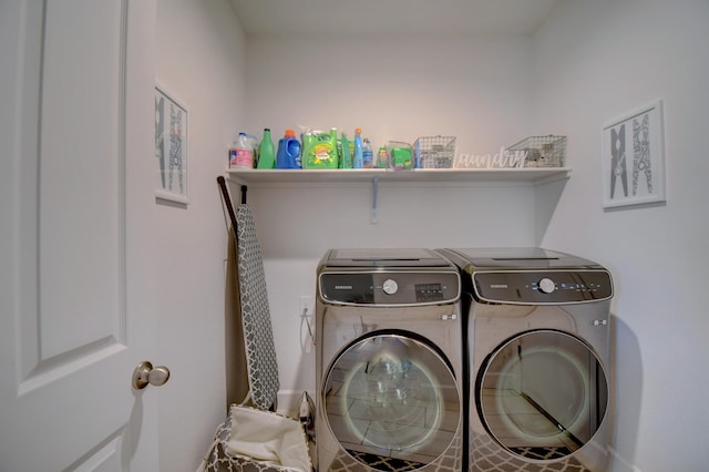 laundry area featuring separate washer and dryer