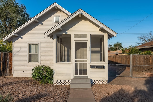 view of bungalow-style home