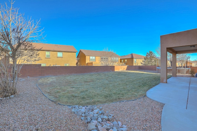 view of yard with a patio area