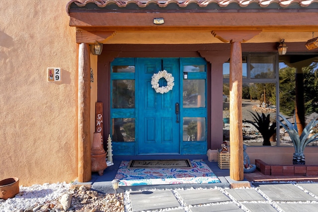 view of doorway to property