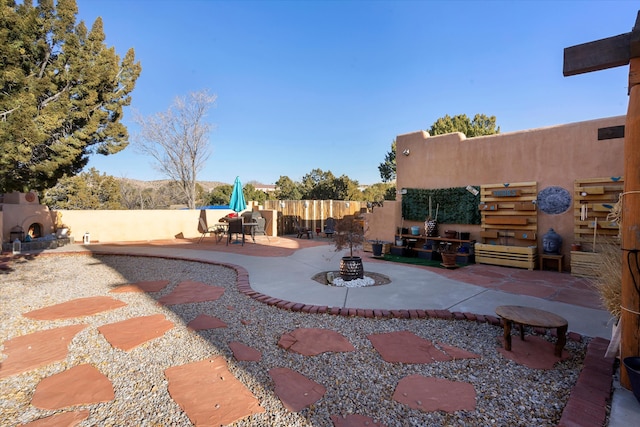 29 Sandia Ln, Placitas, NM 87043 - view of patio / terrace with fence