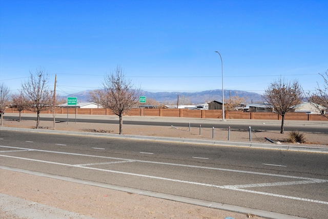 view of street featuring a mountain view