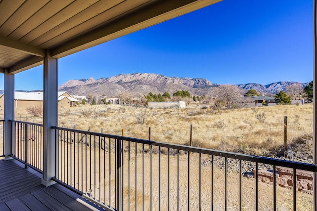 balcony with a mountain view