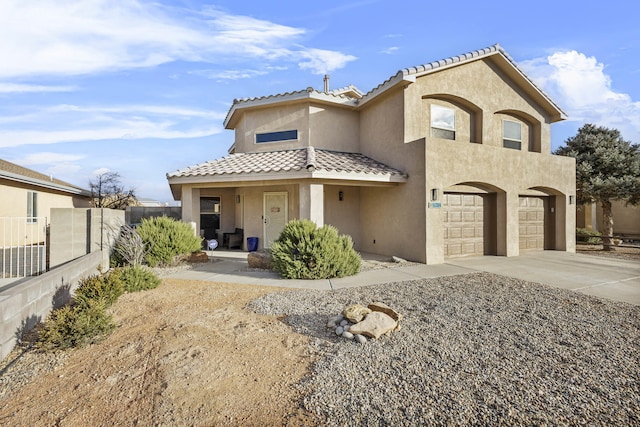 view of front of home featuring a garage