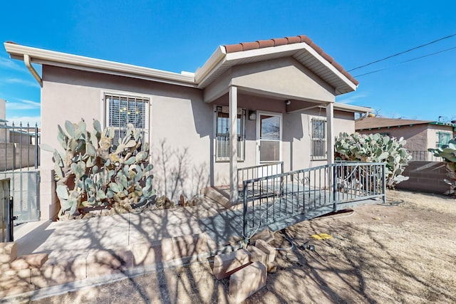 view of front of property with a porch