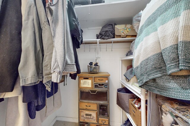 view of walk in closet