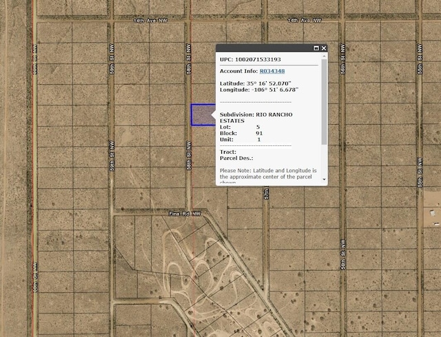 00 58th St NW, Rio Rancho NM, 87144 land for sale