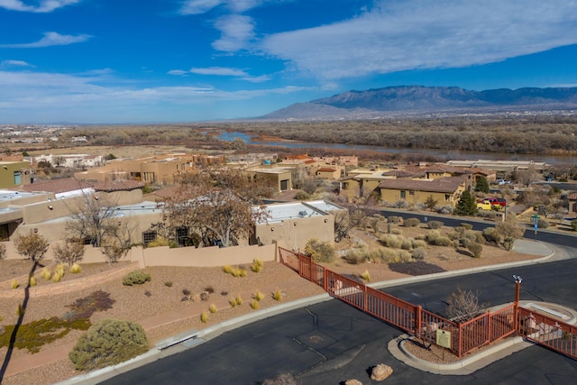 bird's eye view featuring a mountain view