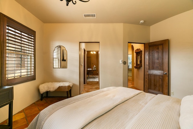 view of tiled bedroom