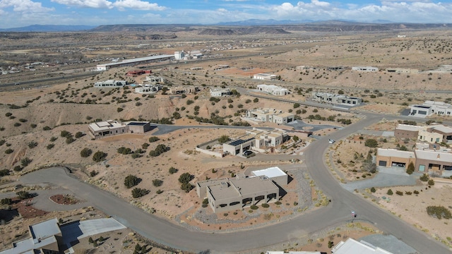 aerial view with a mountain view