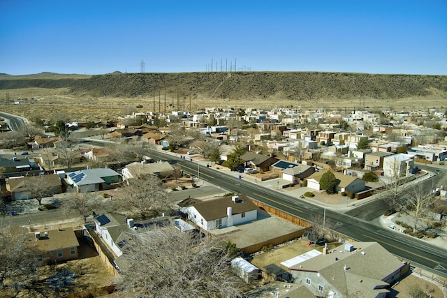 bird's eye view with a mountain view