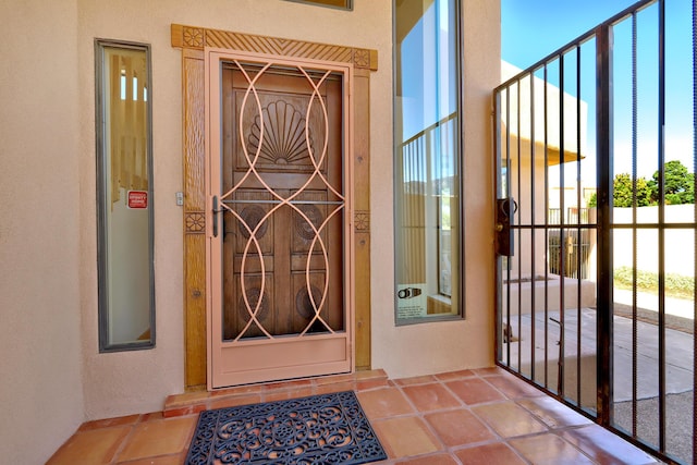 view of doorway to property