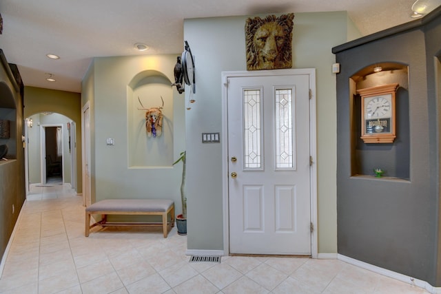 view of tiled foyer