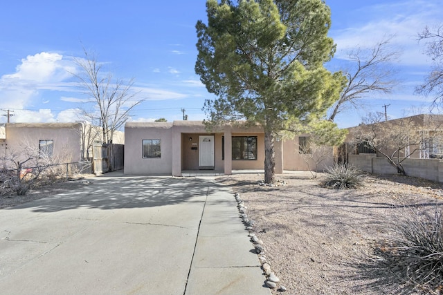 view of pueblo revival-style home