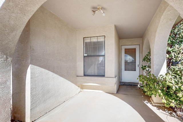 view of doorway to property