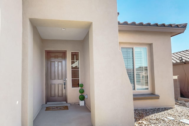 view of doorway to property