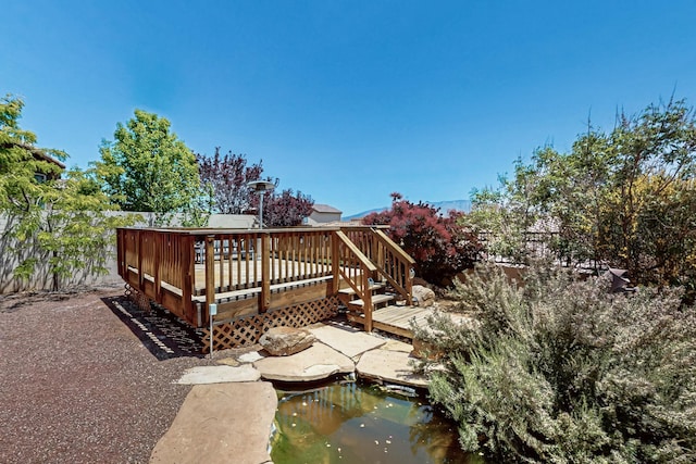 836 Mesa Roja Trl NE, Rio Rancho, NM 87144 - view of wooden terrace