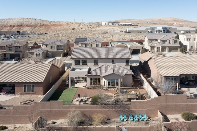 bird's eye view featuring a mountain view