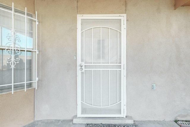 view of doorway to property