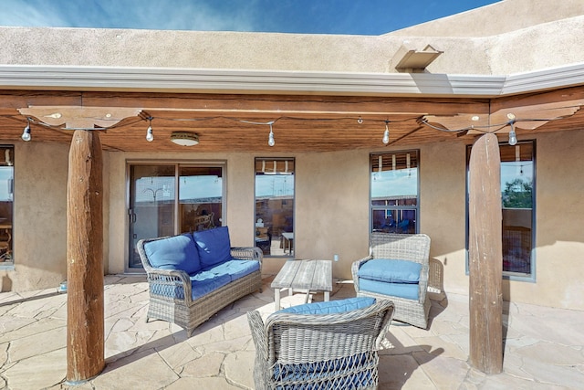 view of patio / terrace with an outdoor living space