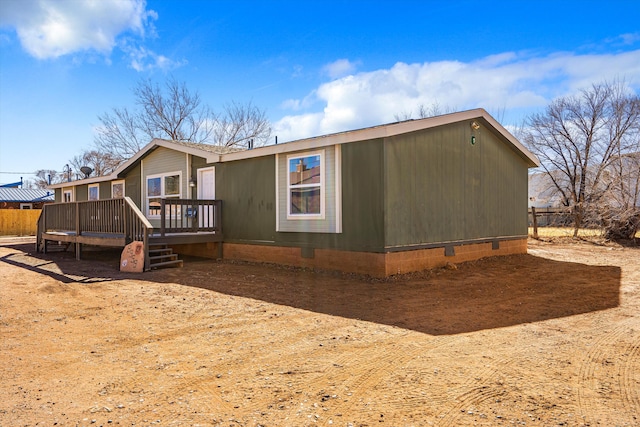 exterior space with a deck