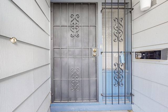 view of doorway to property