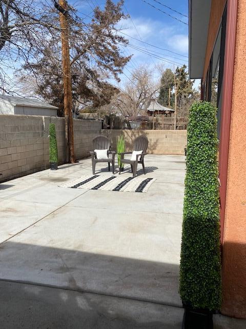 view of patio / terrace with a fenced backyard