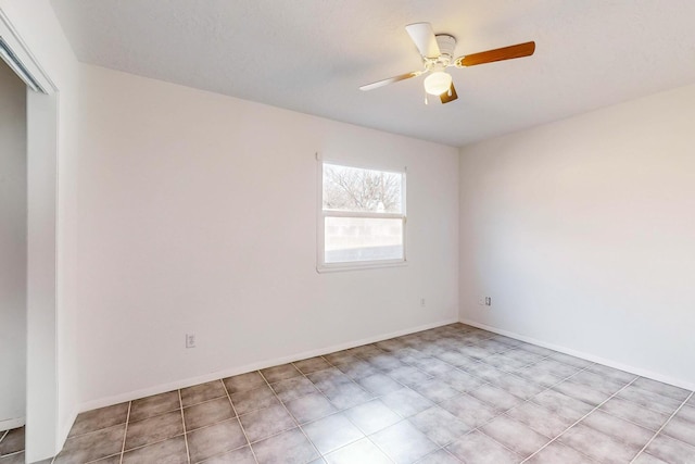 unfurnished room featuring ceiling fan