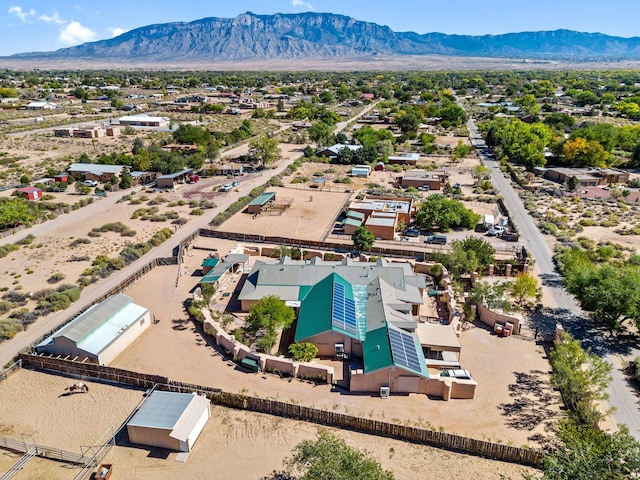 bird's eye view with a mountain view