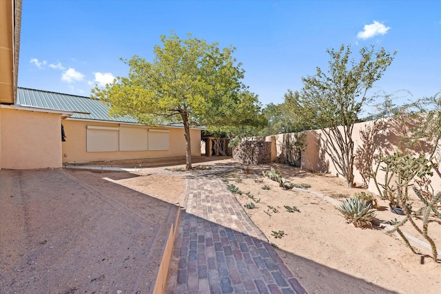 view of yard with a patio area