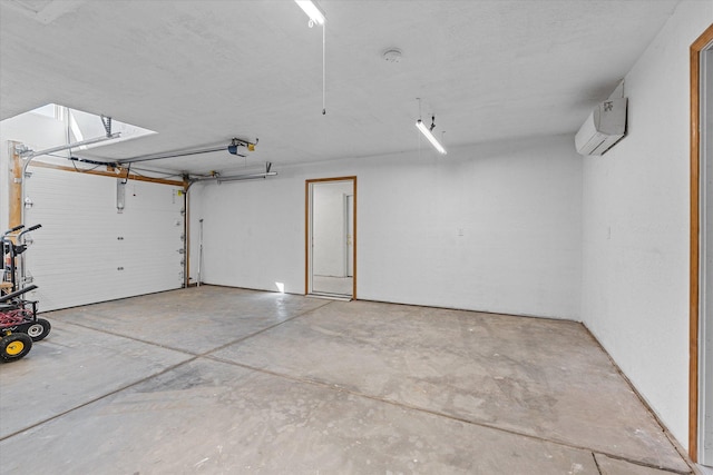 garage featuring an AC wall unit