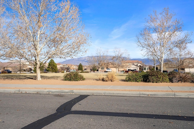 view of road featuring a mountain view