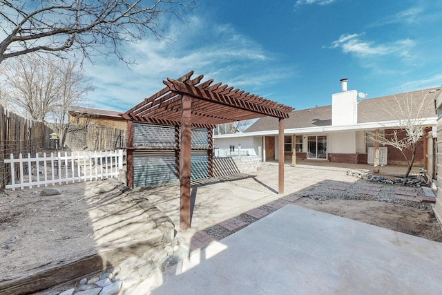 view of patio / terrace with a pergola