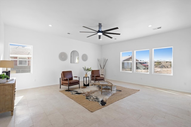 1145 15th St SE, Rio Rancho, NM 87124 - living area with ceiling fan