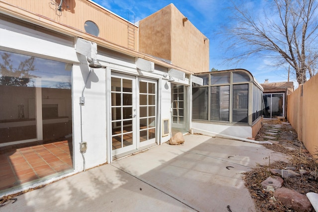 view of patio / terrace with french doors