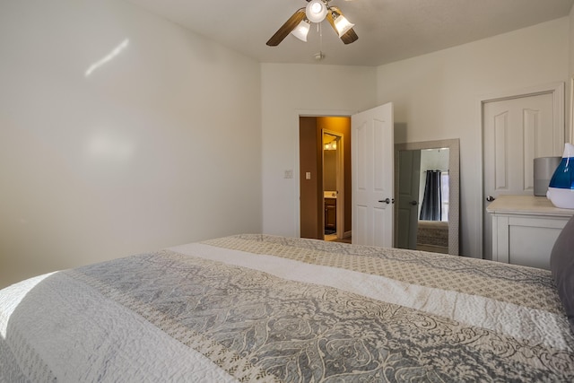 bedroom with ceiling fan