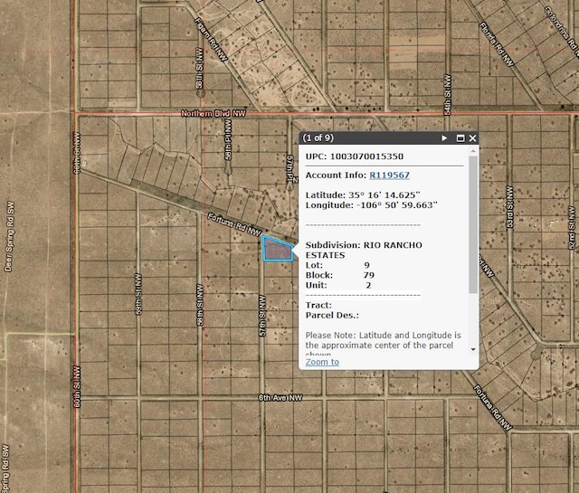 0 57th St NW, Rio Rancho NM, 87124 land for sale