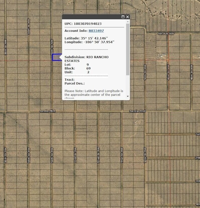 0 54th St NW, Rio Rancho NM, 87124 land for sale