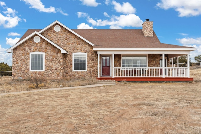 view of front of home with a porch