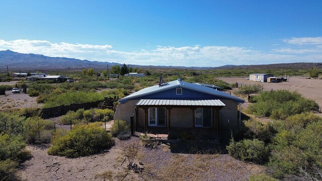 exterior space with a mountain view