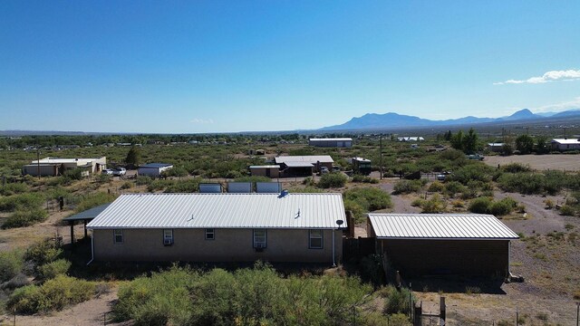 drone / aerial view with a mountain view