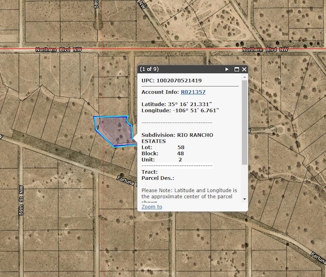 58th St NW, Rio Rancho NM, 87124 land for sale