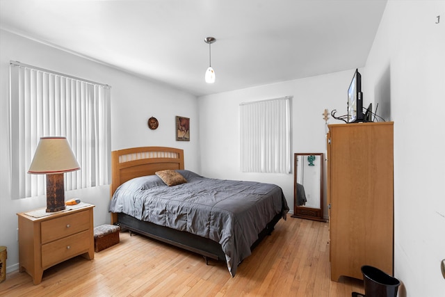 bedroom featuring light hardwood / wood-style floors