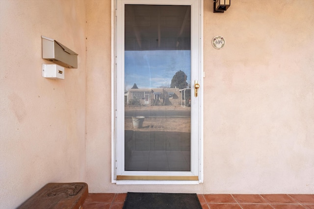 view of doorway to property