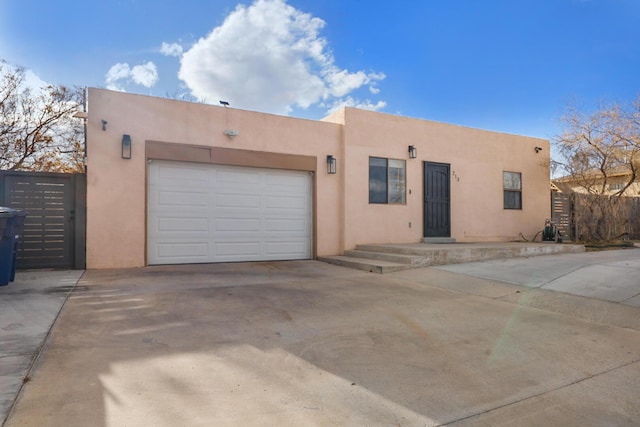 adobe home with a garage