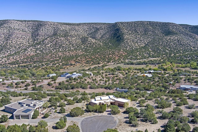 drone / aerial view with a mountain view