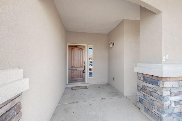 view of doorway to property