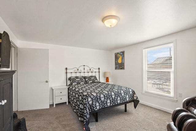 bedroom with carpet floors